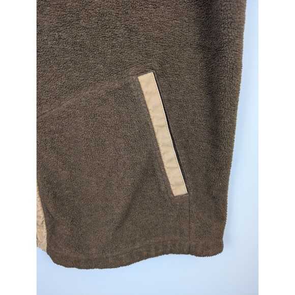 L.L. Bean Men's Vest XXL Brown Full Zip Sweater Fleece Hiking Outdoors Y2K 90's - Picture 5 of 14